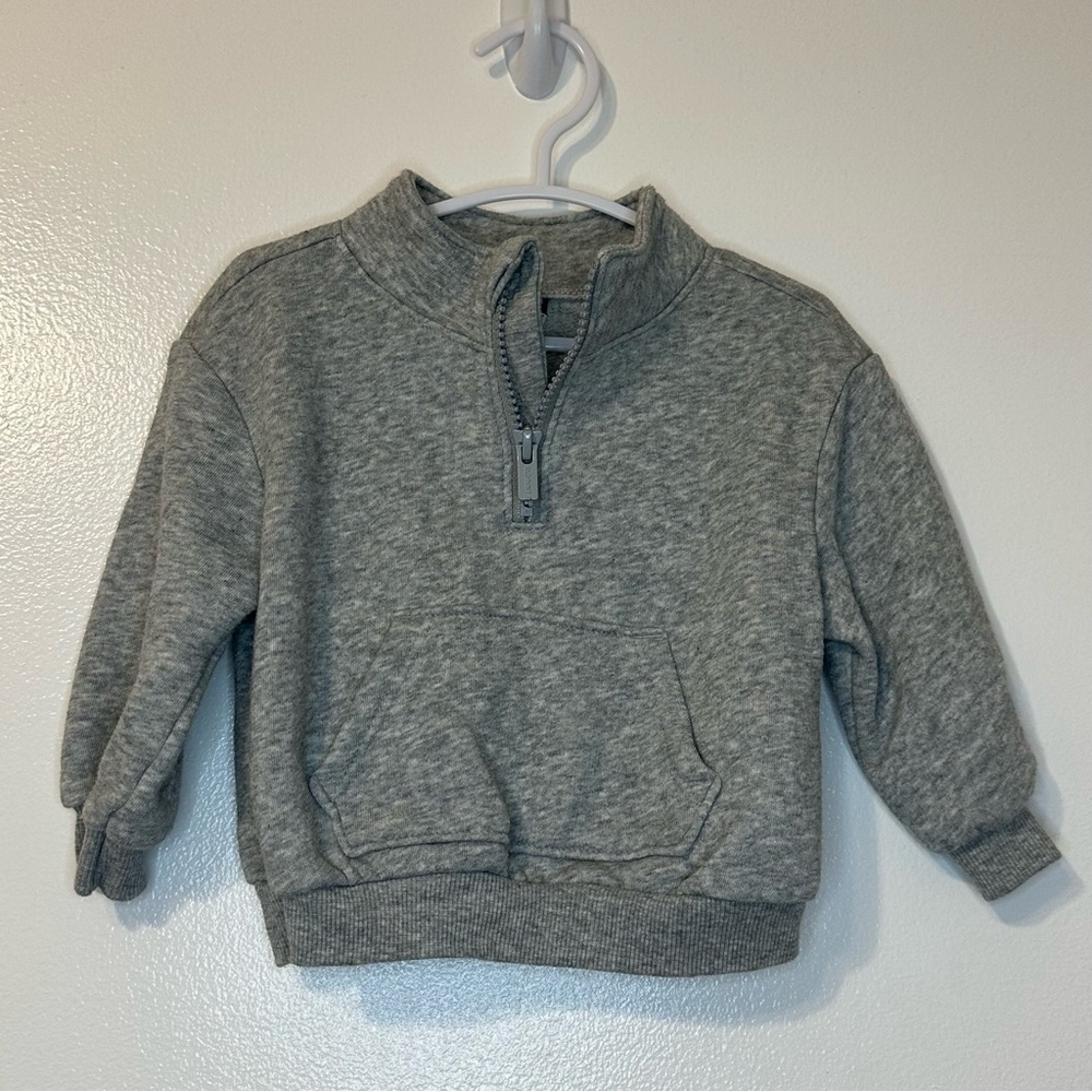 3/4 Zip Heather Grey Old Navy Zip Sweatshirt